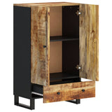 Highboard with Drawer 60x33x100 cm Solid Wood Mango&Iron 352933