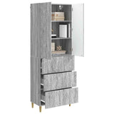 Cabinet Set 2 pcs Grey Sonoma 66 x 34.5 x 90 cm Engineered Wood 3416724