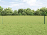 Welded Wire Fence 100 x 0.5 m PVC-Coated Steel Green 3336777