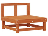 Garden Middle Sofa Solid Pine Wood Wax Brown 61 x 60.5 x 62 cm 865441