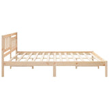 Bed Frame with Headboard Brown 180 x 200 cm Solid Pine Wood 872221