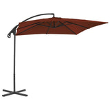 Cantilever Garden Parasol with Steel Pole 250x250 cm Terracotta 312511