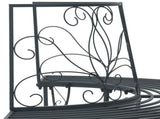 Tree Bench 4-Seater 160 x 80 x 89 cm Steel Silver Grey 42029522