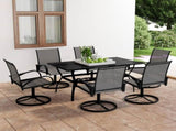 Dining Set Anthracite, Grey Powder-coated steel, Textilene Medium 3060284