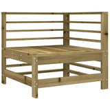 Corner Sofa with Cushions Impregnated Wood Pine 825659