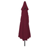 Garden Parasol Bordeaux Red 394 x 394 x 248 cm 42003640