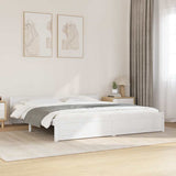Bed Frame without Mattress White Solid Wood 200x200 cm 815065