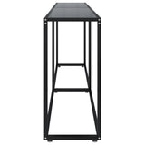Console Table Black 220x35x75.5cm Tempered Glass 331691