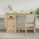Desk with Drawer Sonoma Oak 115x50x75 cm Engineered Wood 816475