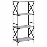 Bookcase 4-Tier Grey Sonoma 59x35x132 cm Engineered Wood 837620