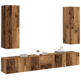Wall Mounted TV cabinets 5 pcs Old Wood Engineered Wood 3328959