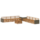 Outdoor Sofa Set 9 pcs Natural Solid Acacia wood 3383187