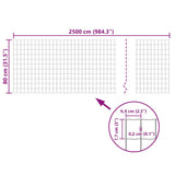 Euro Fence Steel 25x0.8 m Grey 142525