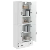 Cabinet Set 2 pcs High Gloss White Engineered Wood 3416938