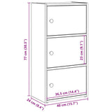 Bookcase Smoked Oak 40x24x77 cm Engineered Wood 860368