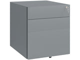 Lockable Cabinet, Rolling Filing Cabinet with 3 Drawers, Steel Office Drawer Unit for A4, Letter, T3398P344339