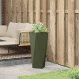 Planter Olive Green 30 x 30 x 75 cm Steel 883772