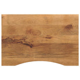 Desk Top with Curve 80x50x2.5 cm Solid Wood Rough Mango 370207