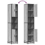 Bathroom Cabinet Grey Sonoma 35x37.5x188.5 cm Engineered Wood and Metal 3300883