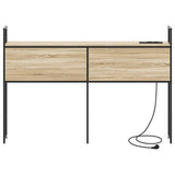 Storage Headboard with Charging Station Sonoma oak 135 cm 859801