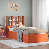 Bed Frame without Mattress Wax Brown 100x200 cm Solid Wood Pine 3323463