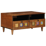 TV Cabinet with Drawer Walnut 70 x 33 x 46 cm Solid Mango Wood 4018225