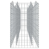 Arched Gabion Raised Bed 400x50x100 cm Galvanised Iron 153547