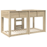 Bunk Bed for Kids Sonoma Oak 75 x 190 cm Engineered Wood 3410389