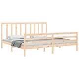 Bed Frame without Mattress 200x200 cm Solid Wood Pine 3193811