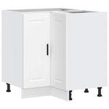 Kitchen Corner Base Cabinet Porto White Engineered Wood 853987