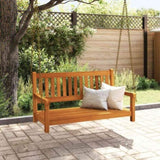 Garden Swing Bench Brown 119 x 35 x 47cm Solid Acacia wood 4105521