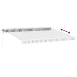 Manual Retractable Awning Anthracite&White 450x350 cm 3215796