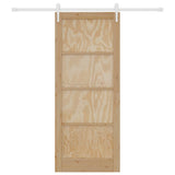 Sliding Door ORKDAL Brown 86 x 211 cm Solid Pine Wood 3333764