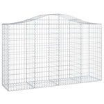 Arched Gabion Baskets 12 pcs 200x50x120/140 cm Galvanised Iron 3145671