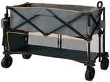Double Decker Folding Trolley on Wheels, 200KG & 350L Capacity Collapsible Wagon Festival Trolley T3398P348620