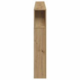 LED Headboard Artisan Oak 220x18.5x103.5 cm Engineered Wood 857695