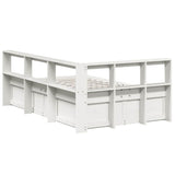 Bookcase Bed without Mattress White 120x190cm Solid Wood Pine 3324479