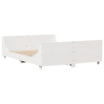 Bed Frame without Mattress White 160x200 cm Solid Wood Pine 3306454