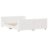 Bed Frame without Mattress White 160x200 cm Solid Wood Pine 3306454