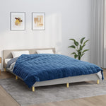 ZNTS Weighted Blanket Blue 220x235 cm King 15 kg Fabric 350801