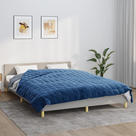 Weighted Blanket Blue 220x230 cm King 15 kg Fabric 3154863