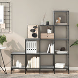 Bookcase Grey Sonoma 122x30x132 cm Engineered Wood and Metal 845444