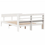 Bed Frame without Mattress White 140x190 cm Solid Wood Pine 3306612