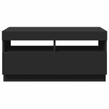 TV Cabinet with LED Lights Black 80x35x40 cm 804446