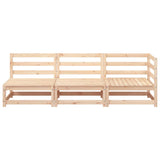 Garden Sofa 3-Seater Solid Wood Pine 837949