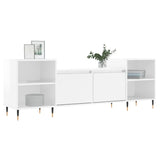 TV Cabinet High Gloss White 160x35x55 cm Engineered Wood 831334