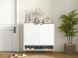 Shoe Storage Cabinet, Modern Shoe Cupboard with Open Shelf, Adjustable Shelf, 6 Vents, Shoe Rack for T3398P343522