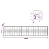 Gabion with 5 mm Wire and 5x10 cm Mesh 250x30x50 cm 3464615