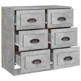 Sideboard Concrete Grey 70x35,5x67,5 cm Engineered Wood 816436