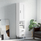 Highboard White 34,5x34x180 cm Engineered Wood 3200265